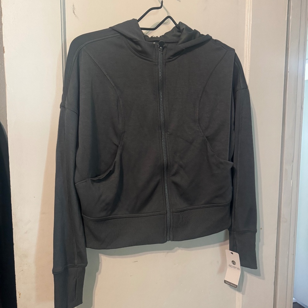 Apana crop hoodie dolman